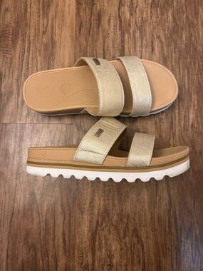 Reef Women's Double-Strap Slide Sandals in Champagne